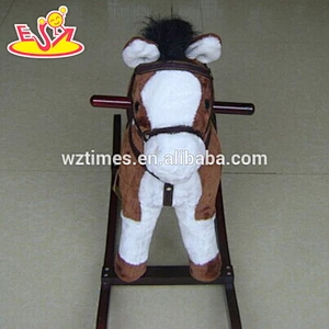 wholesale top fashion kids wooden horse toy best sale children wooden horse toy W16D064