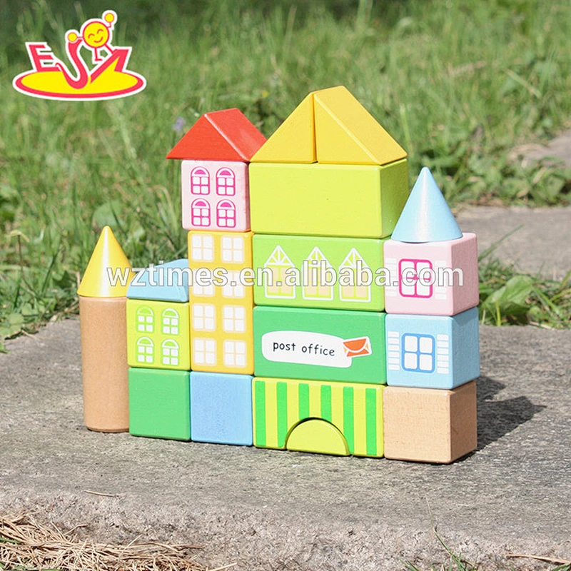 Nuevo diseño 20 piezas bloques niños juguetes de construcción de madera para niños W13A121