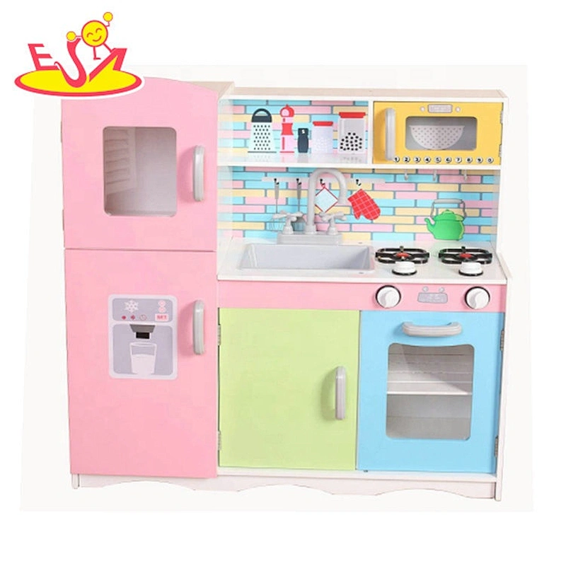 Most popular colorful wooden play kitchen for toddlers W10C485