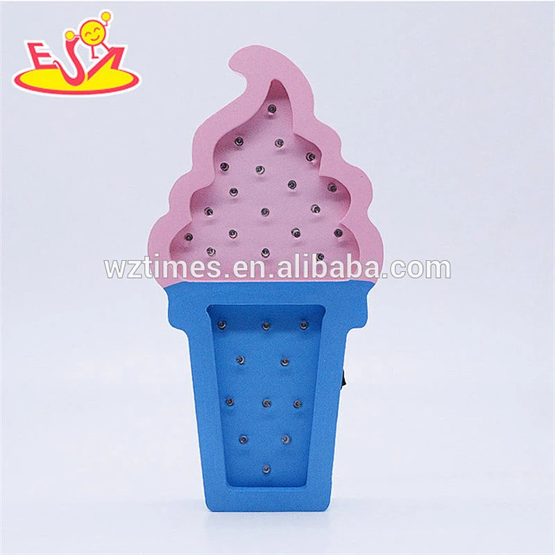 Wholesale best gift cheap battery powered baby wooden led lights as holiday decoration W09D027