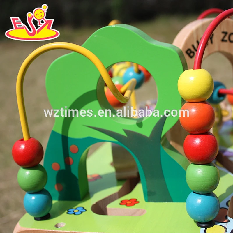 2018 großhandel frühen erziehung spielzeug aus holz beschäftigt zoo aktivitätswürfel für baby W12D048