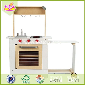 New design corner wooden kitchen toy for children pretend W10C258