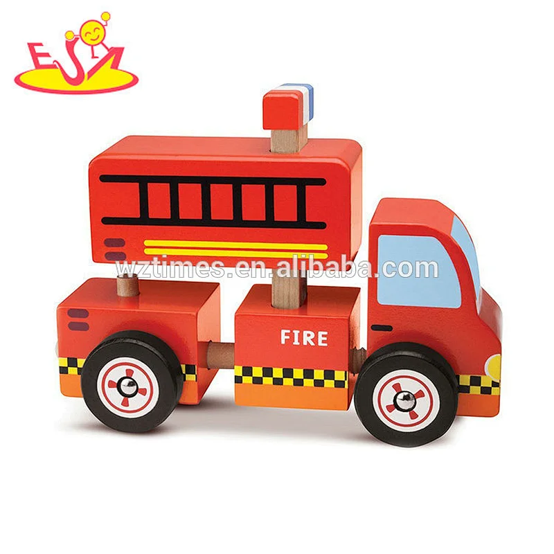 2018 Wholesale puzzle toys mini wooden car toys to develop kids hobbies W04A375