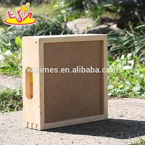 2018 New design 18 pieces educational kids wooden building toys with box W13A116