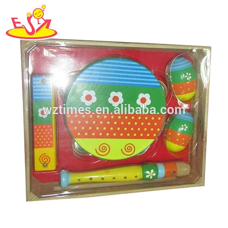 Wholesale fashion style instruments set toy wooden musical toy for baby W07A031