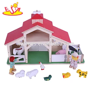wholesale high quality baby wooden toy farm hot sale kids wooden toy farm W06A127