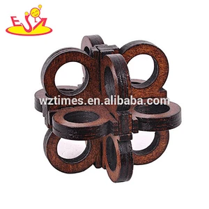 Wholesale best sale adults IQ training wooden antique interlocking toy W11C037
