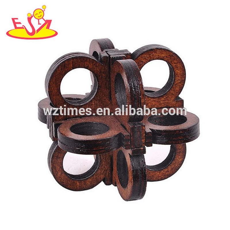 Wholesale best sale adults IQ training wooden antique interlocking toy W11C037
