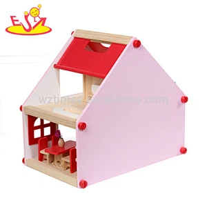 Neues Design Kinder Puppenhaus aus Holz mit Möbeln W06A317