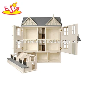 Hölzernes Spielzeug-Puppenhaus-Versorgungsmaterialien der luxuriösen viktorianischen Art für Kleinkinder W06A262