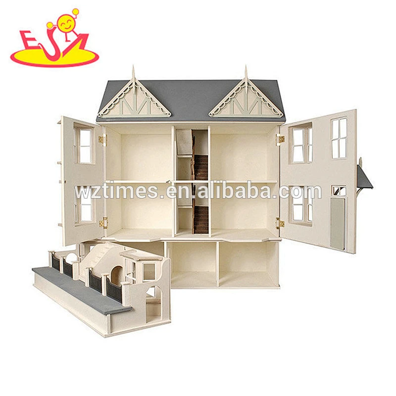 Hölzernes Spielzeug-Puppenhaus-Versorgungsmaterialien der luxuriösen viktorianischen Art für Kleinkinder W06A262