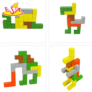 Best sale educational wooden block toy set for kids W13A081