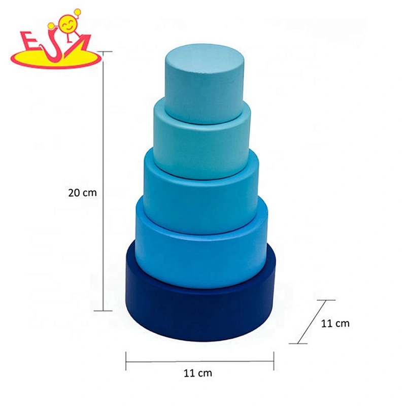 2019 New arrival educational wooden stacking and nesting toys for kids W13D204B