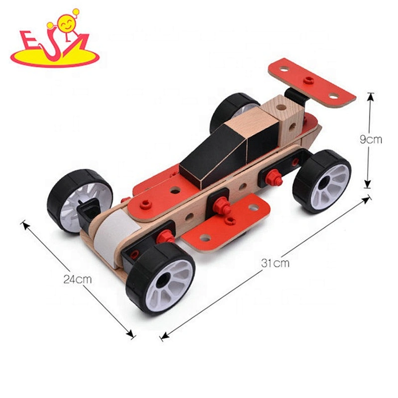 2019 New arrival assembly car set wooden diy toys for kids W03B083