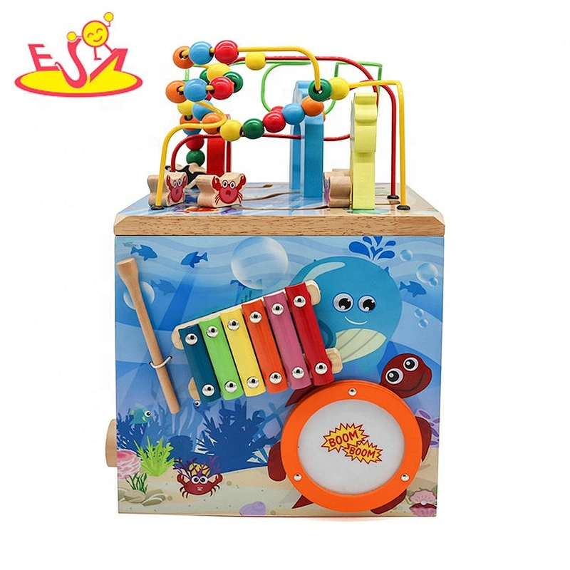 Most popular educational wooden baby bead maze for kids W12D193