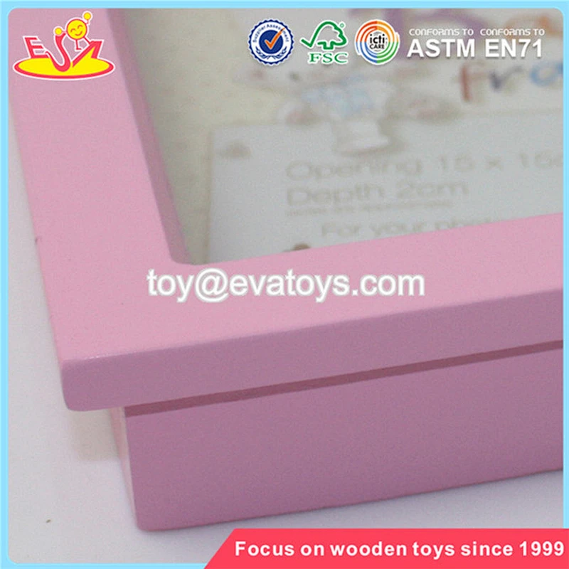 Cheapest lovely wooden pink picture frame for sale W09A019