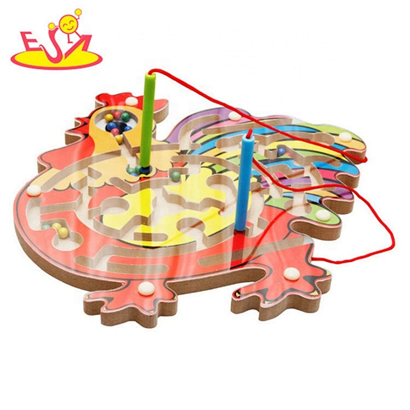 Top sale educational wooden marble run toy for kids W11H050