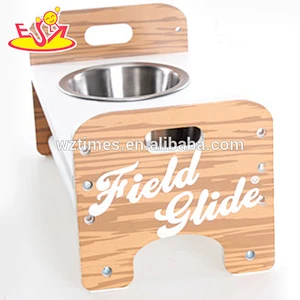 Wholesale top fashion wooden lovely pet food bowl for sale W06F013