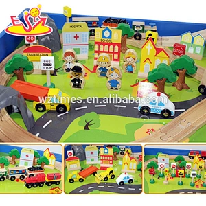 wholesale educational children wooden train track toy for sale W04C043