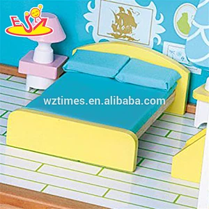 Wholesale beautiful girls wooden crafted dollhouse toy wonderful wooden crafted dollhouse W06A231