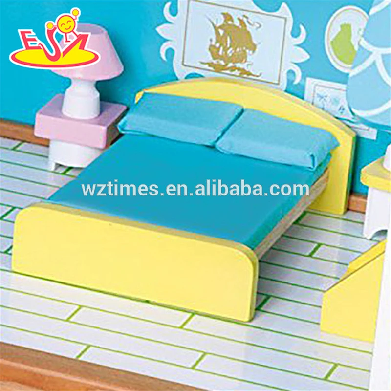 Wholesale beautiful girls wooden crafted dollhouse toy wonderful wooden crafted dollhouse W06A231