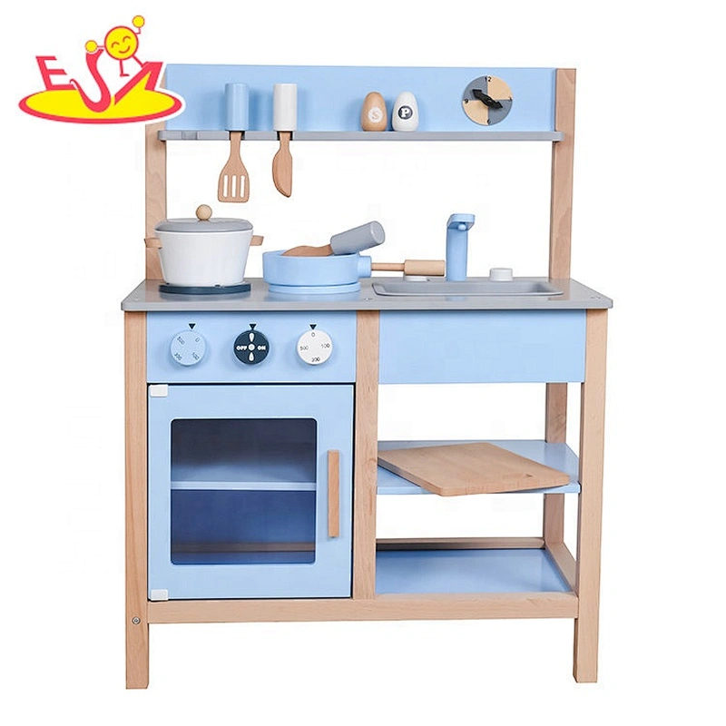 2019 New design kids simulation wooden boys kitchen set for play W10C457B