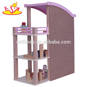 wholesale top fashion baby wooden doll house most popular children wooden doll house W06A128