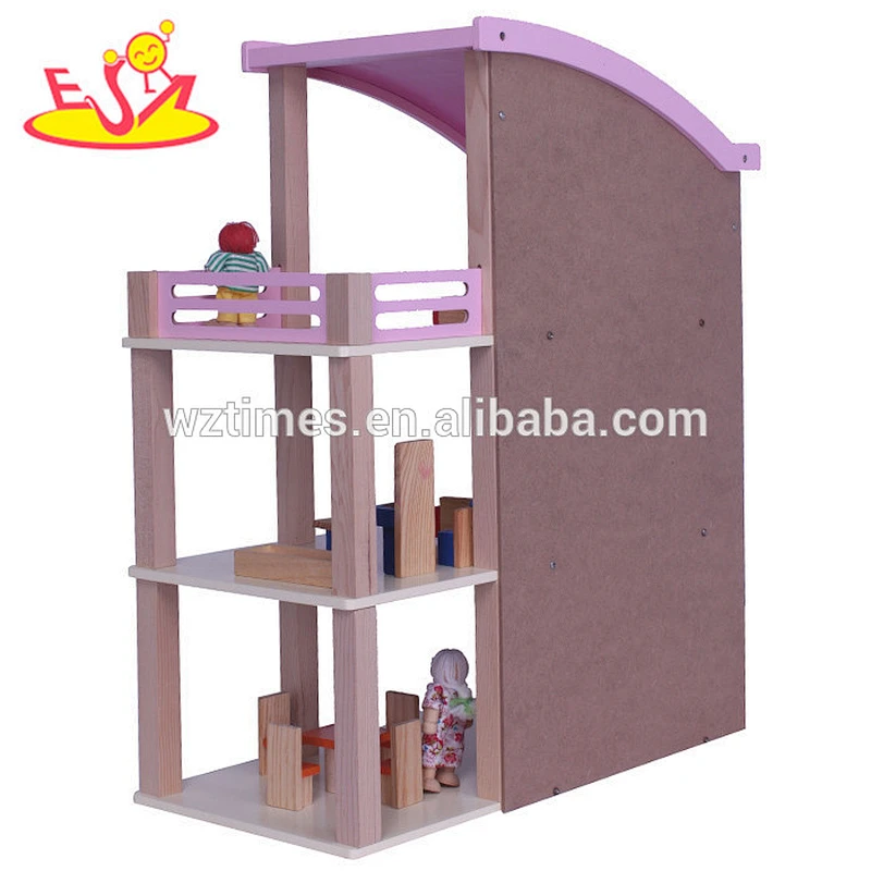 wholesale top fashion baby wooden doll house most popular children wooden doll house W06A128