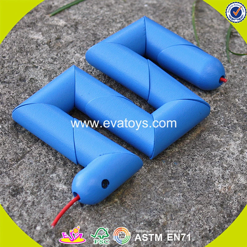 New design baby wooden snake toys for wholesale W01B035