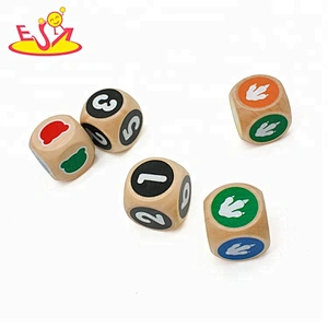 wholesale cheap children wooden dice games with 6 dice W01A322