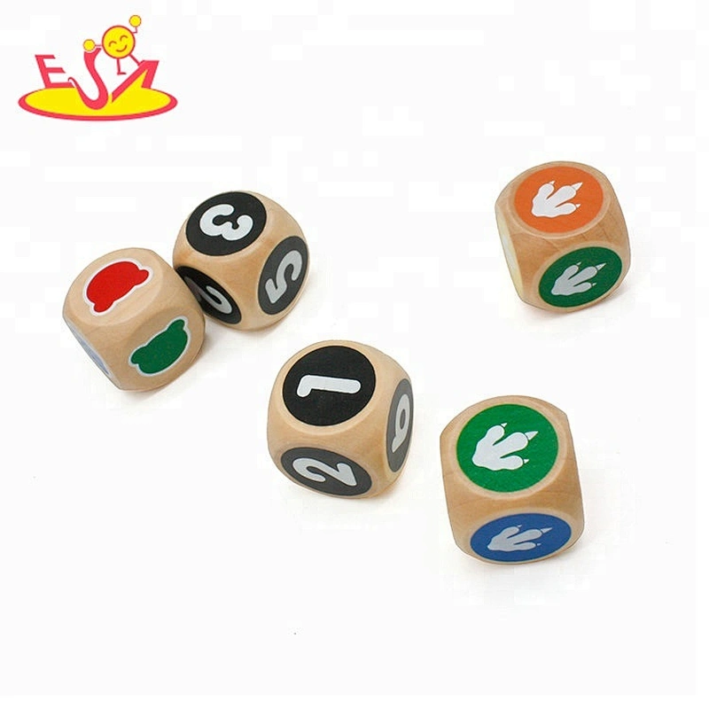 wholesale cheap children wooden dice games with 6 dice W01A322