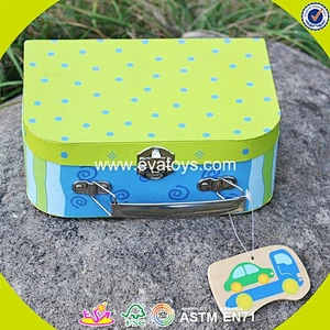 new design lovely wooden kids toy storage W08C172