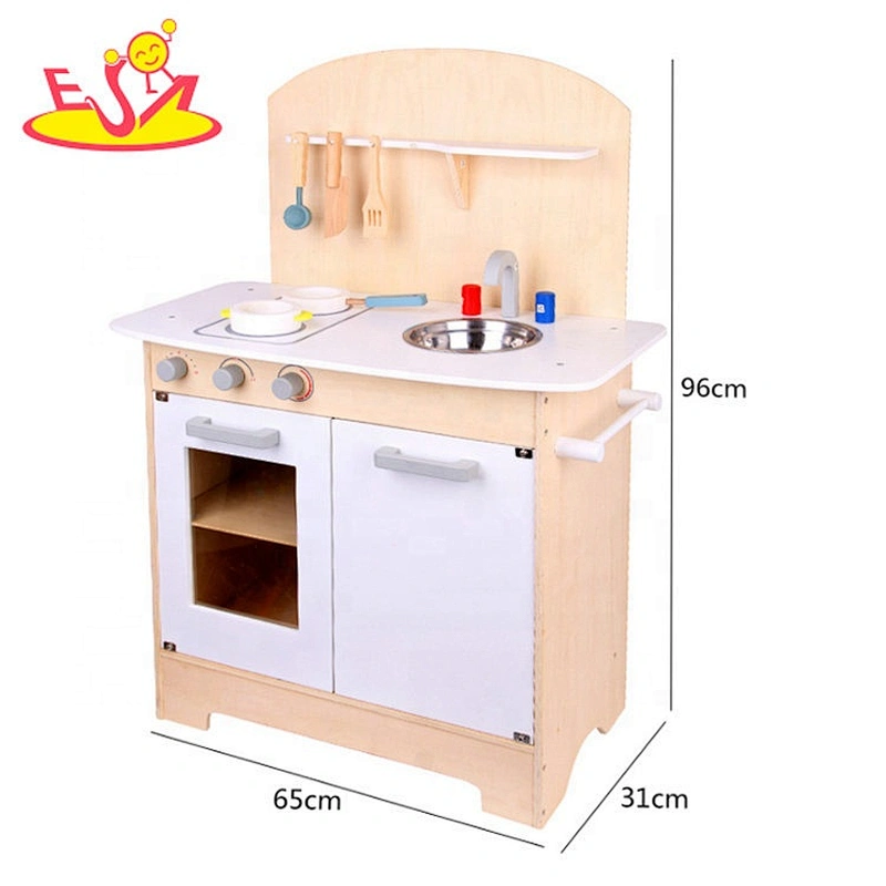 Top sale kids wooden girls kitchen play set for pretend play W10C469