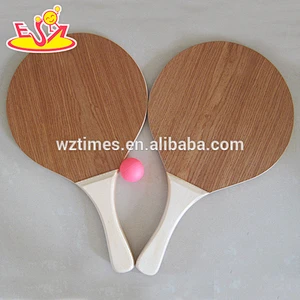 Wholesale top quality wooden beach ball game for adult's outdoor sport W01A102
