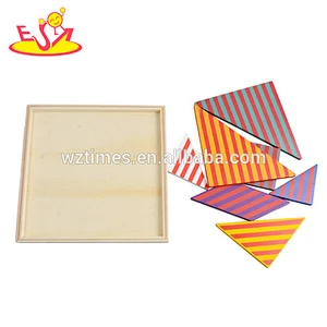 2017 Wholesale best educational toys design kids wooden tangram puzzle W11D004