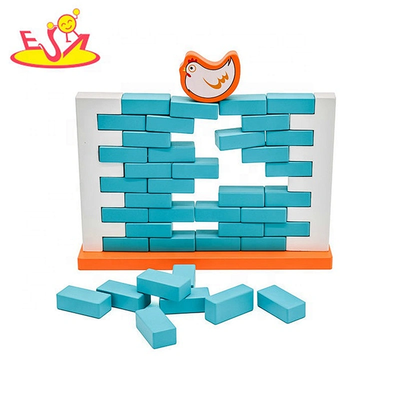 2019 Top sale preschool Build the Wall wooden blocks toys for toddlers W13D215