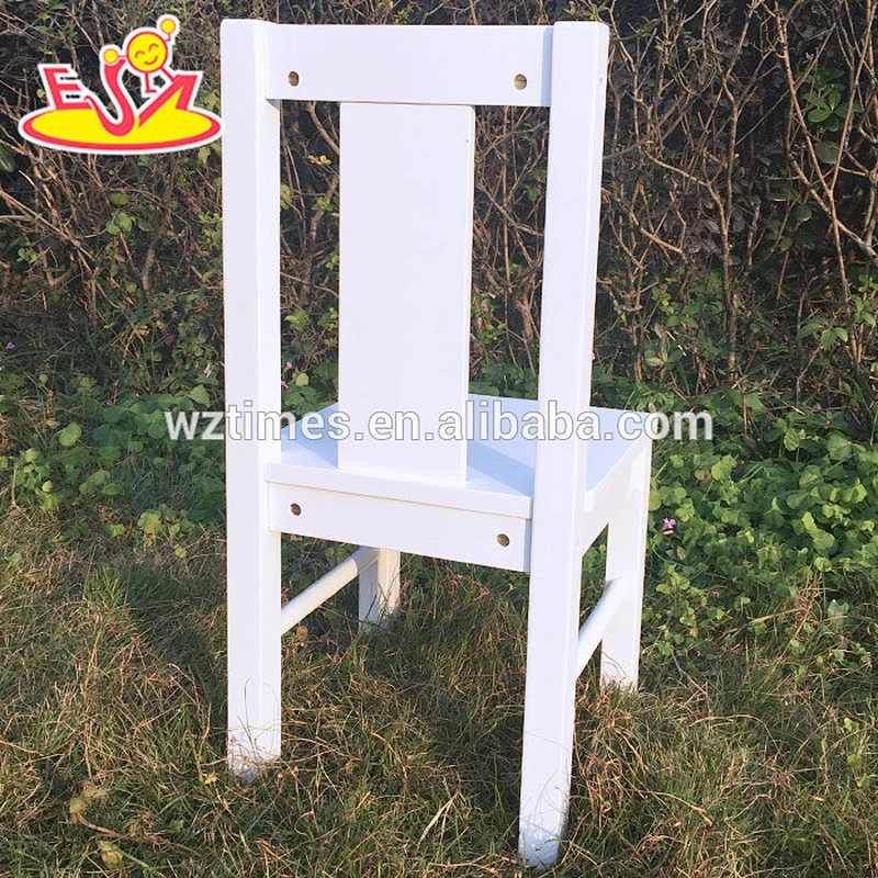 Wholesale customize beautiful wooden white chair used for baby sit W08G163