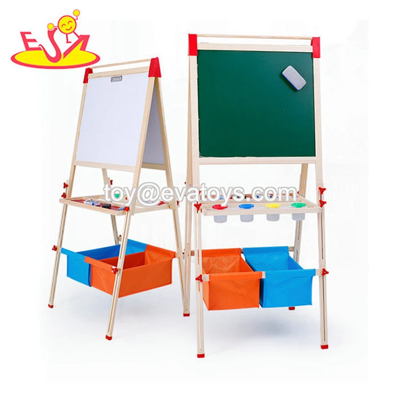 Top sale kids educational wooden small drawing board for desktop W12B119