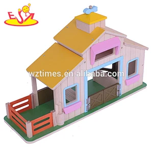 new fashion children wooden toy farm house for pretend play W06A126