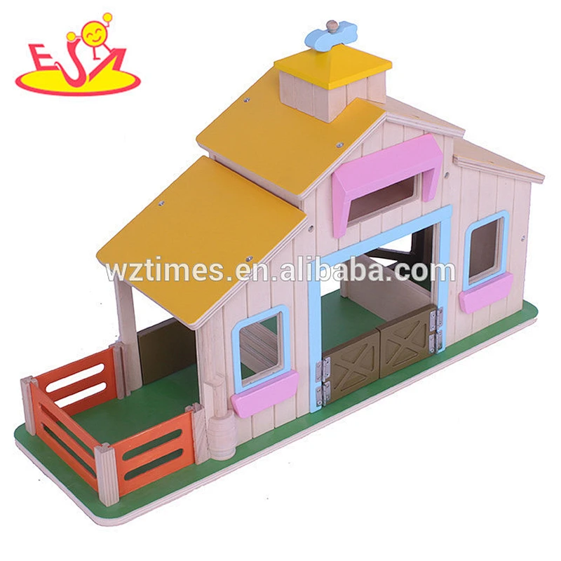 new fashion children wooden toy farm house for pretend play W06A126