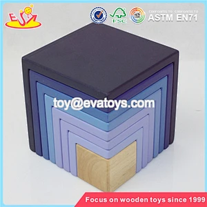 Wholesale interesting wooden bricks puzzle toy educational kids wooden bricks puzzle game W02A003
