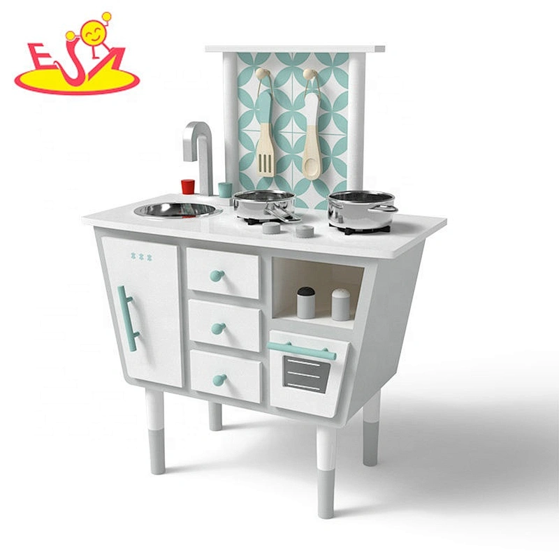 2019 New arrival mini wooden kids kitchen set toy for pretend W10C475E