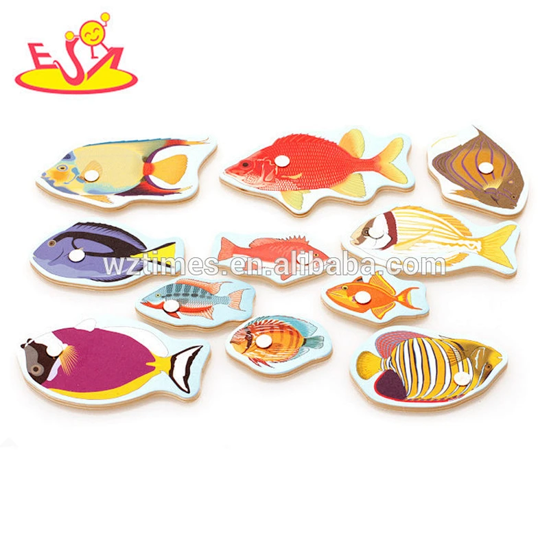 2018 New products baby wooden magnetic fishing set funny kids wooden magnetic fishing set best magnetic fishing set W01A191