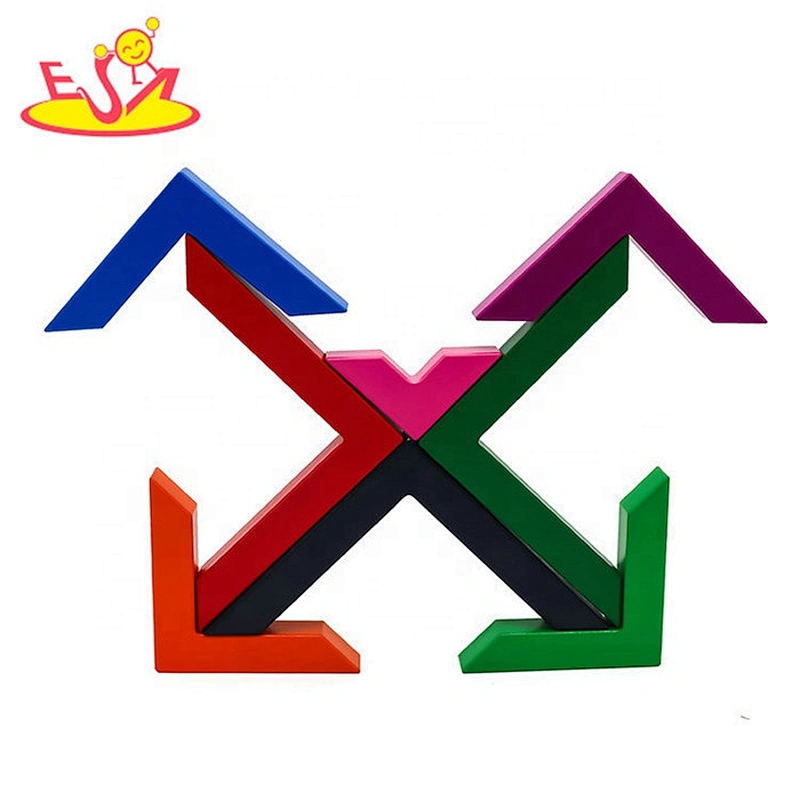2019 Creative children wooden block puzzle for education W14A215