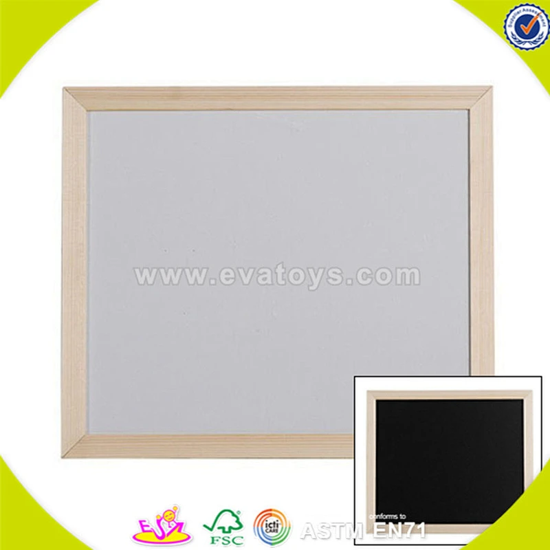Wholesale top quality wooden black and white writing board educational children wooden black and white board W12B018