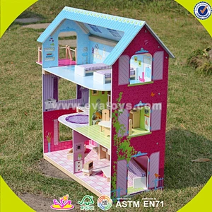 wholesale loving wooden dollhouse toy for kids W06A104
