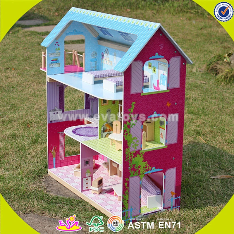 wholesale loving wooden dollhouse toy for kids W06A104