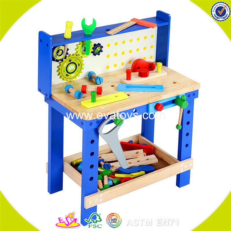 wholesale best design wooden tool cart toy,educational kids wooden walker toy,top kids wooden tool cart toy W03D058