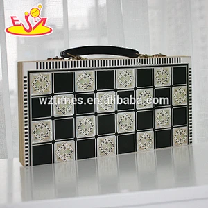 2017 Wholesale portable kids wooden chess pieces best wooden chess pieces W11A056