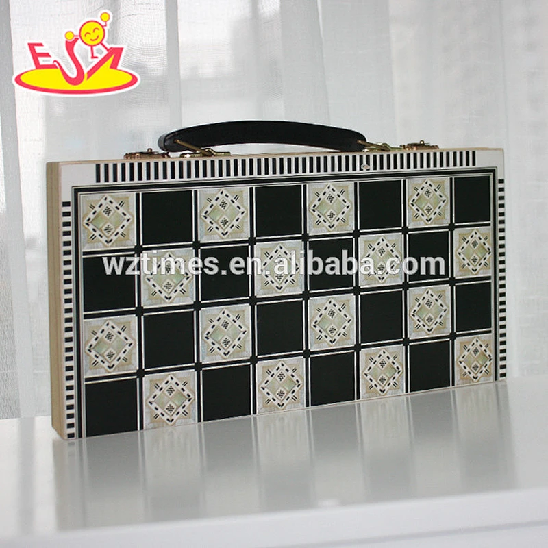 2017 Wholesale portable kids wooden chess pieces best wooden chess pieces W11A056